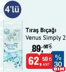 GİLLETTE VENUS SİMPLY 2 TIRAŞ BIÇAĞI KADIN 4'LÜ GİLLETTE VENUS SİMPLY 2 TIRAŞ BIÇAĞI KADIN 4'LÜ